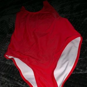 MissGuided Red One Piece Swimsuit.